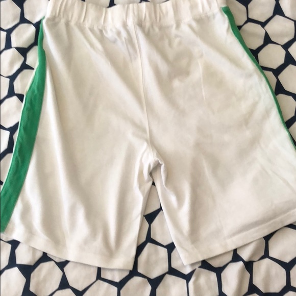 POLO GREEN AND WHITE USA SHORTS(BOYS) - Picture 4 of 4